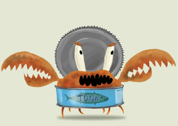 Crab Garbage Tuna Can GIF