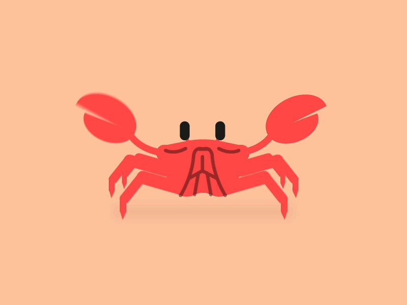 Crab Happy Jump Cartoon GIF
