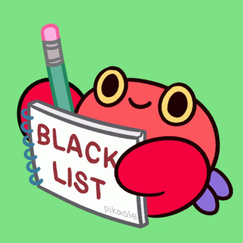 Crab Holding Pencil And Black List GIF
