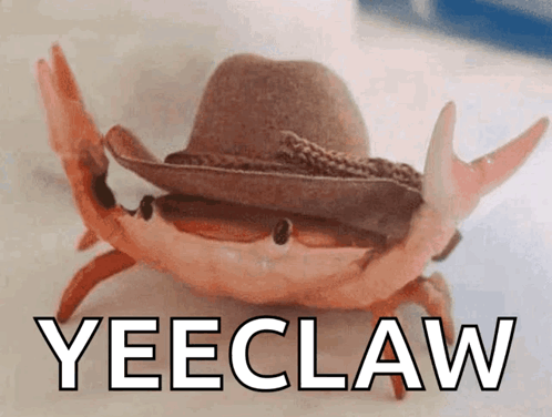Crab in Cowboy Hat Yeeclaw
