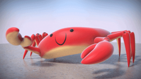 Smiling Crab Rave GIF