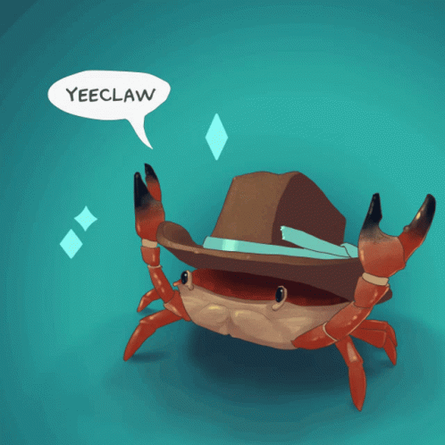 Yes Claw Crab With Hat Rave GIF