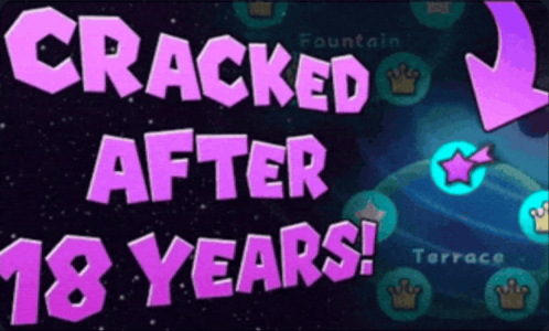 Cracked After 18 Years on Purple Background