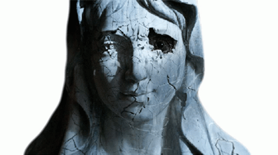 Cracked Mary Sculpture GIF
