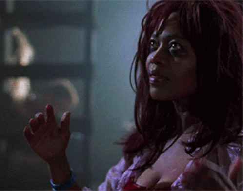 Crackhead Woman Having Holiday Heart GIF