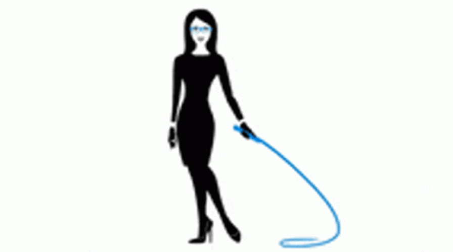 Cracking The Whip Lady Moving Art GIF