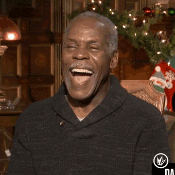 Cracking Up Danny Glover GIF