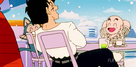 Cracking Up Dragon Ball Z Krillin Yamcha Puar GIF