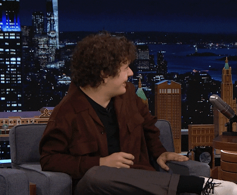 Cracking Up Gaten Matarazzo GIF