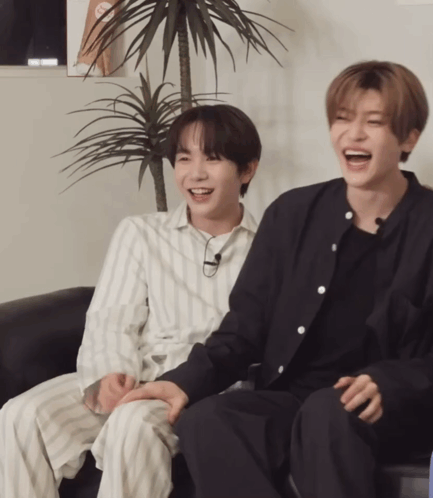 Cracking Up Nct Wish Ryo And Yushi GIF