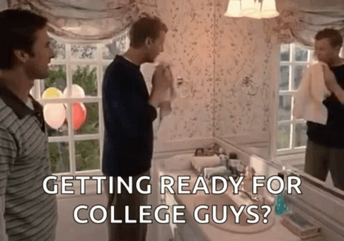 Craig Kilborn Getting Ready For College GIF
