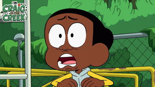 Craig Of The Creek Character Sitting By Fence GIF