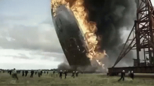 Hindenburg Crash And Burn GIF