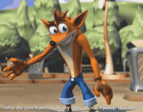 Crash Bandicoot From The Video Game Crash Bandicoot GIF