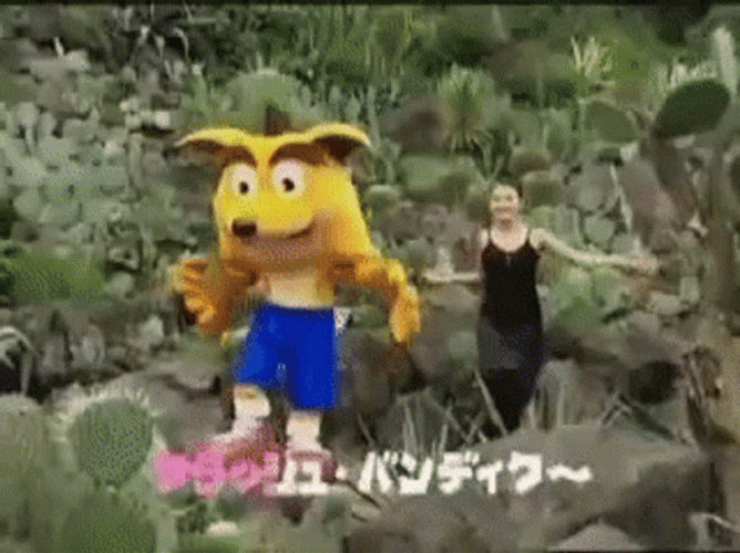 Crash Bandicoot In Japan Dancing GIF