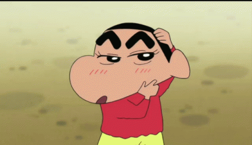 Crayon Shin Chan Flirty Poses GIF