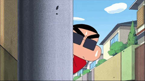 Crayon Shin Chan Hiding Out GIF