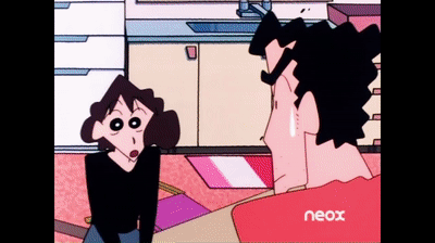 Crayon Shin Chan House Blown Away GIF