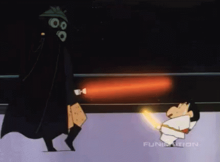Crayon Shin Chan Star Wars Parody GIF