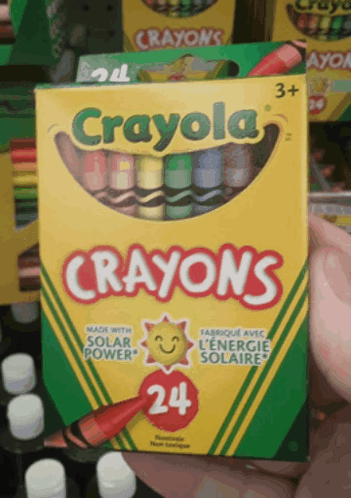 Crayons With 24 Colors Ready For Coloring GIF