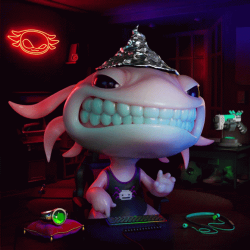 Crazy Axolotl Showing Teeth GIF