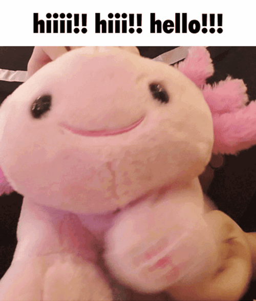 Crazy Axolotl Stuffed Toy GIF