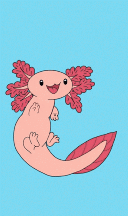 Crazy Axolotl Waving Wagging Tail GIF