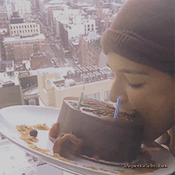 Crazy Birthday Celebrate Munching On Cake GIF
