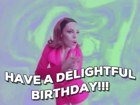 Crazy Birthday Dance Trippy Retrowave GIF