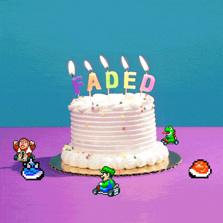 Crazy Birthday Super Mario Characters Spinning GIF