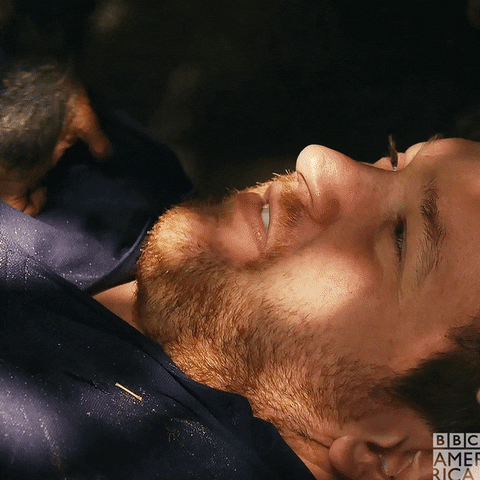 Crazy Chimp Lying On Face Of Owner GIF