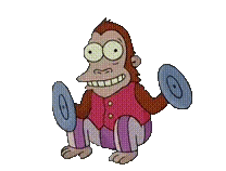 Crazy Chimp Playing Cymbals And Back Flipping GIF