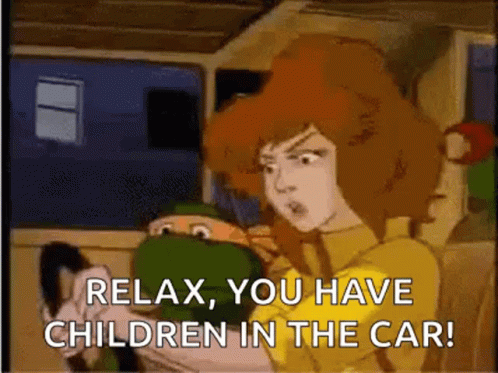 Crazy Driver April O Neil Teenage Ninja Turtles GIF