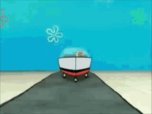Crazy Driver Spongebob Squarepants GIF