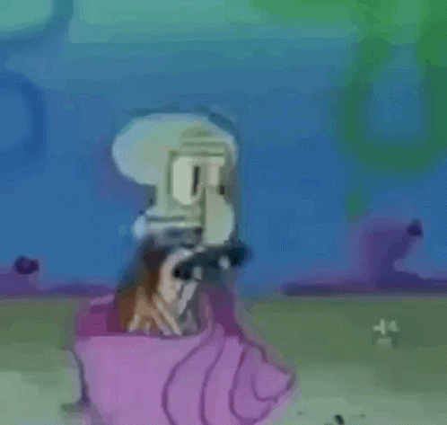 Crazy Driver Squidward Tentacles Spongebob Squarepants GIF