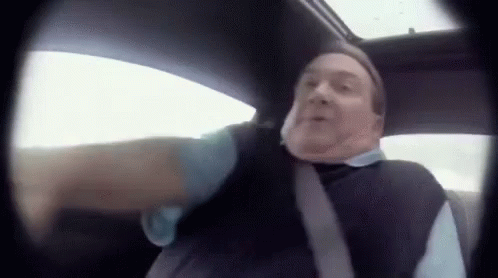 Crazy Driving Passenger In So Much Fear GIF