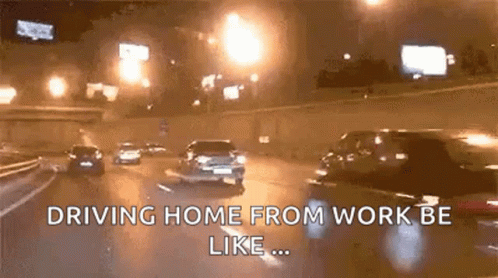 Crazy Driving Home From Work GIF