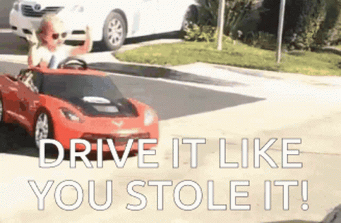 Drive It Like You Stole It Crazy Driving GIF