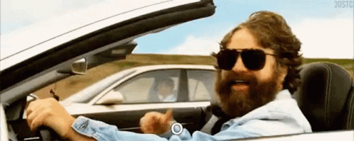 Crazy Driving Giving Thumbs Up GIF