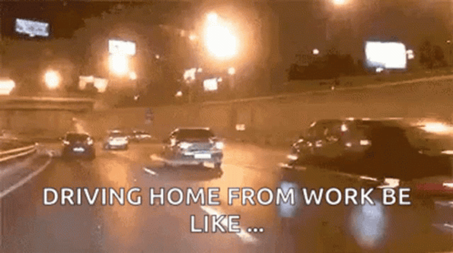 Crazy Driving Home From Work GIF