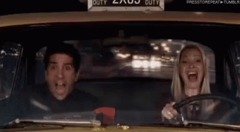 Crazy Driving In Panic GIF