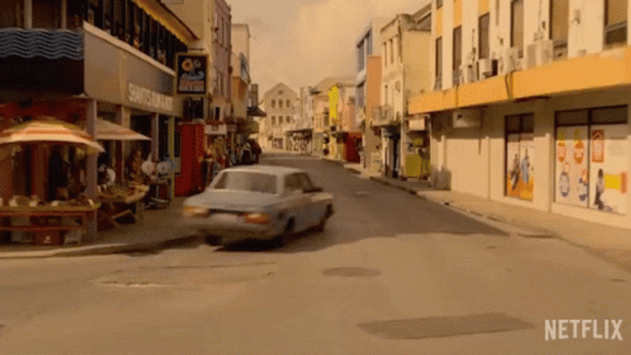 Crazy Driving To Escape GIF