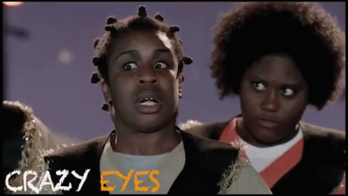 Crazy Eyes Orange Suzanne Shocked GIF
