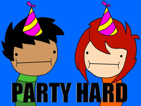 Crazy Flickering Birthday Party Animation GIF