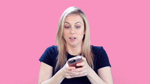 Crazy Girl Text Chat GIF