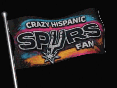Crazy Hispanic Spurs Fan Flag