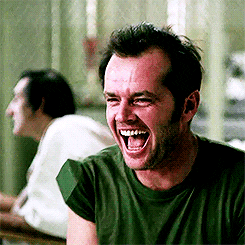 Crazy Jack Nicholson Chuckling GIF