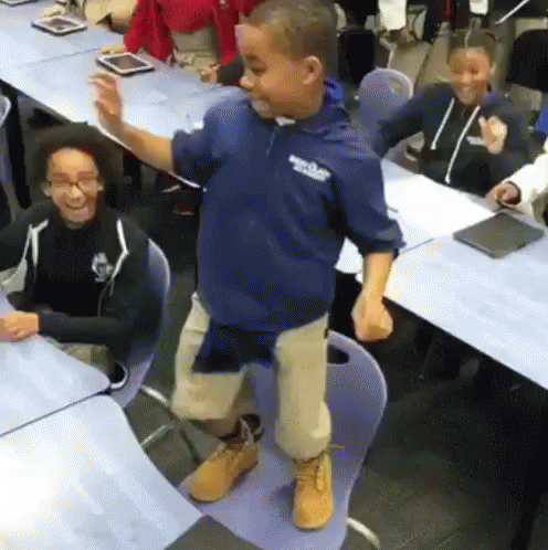Crazy Kids Dancing In Classroom GIF
