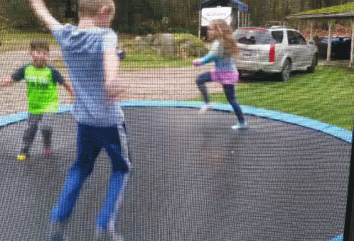 Crazy Kids Jumping On Trampoline GIF