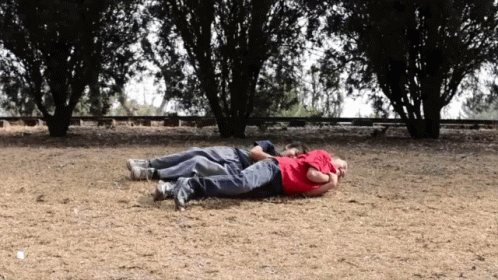 Crazy Kids Rolling On The Ground GIF
